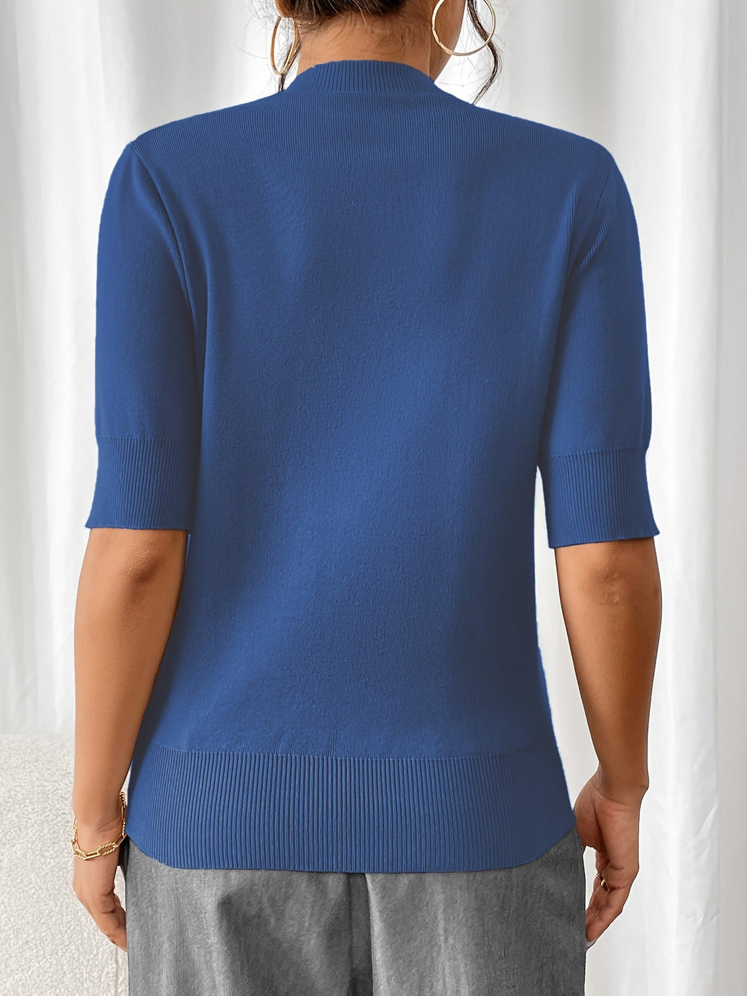 Knit Summer Crew Neck Top for Women | Elise