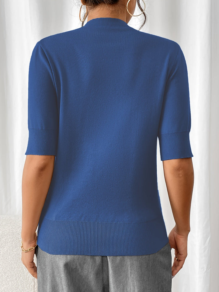 Knit Summer Crew Neck Top for Women | Elise