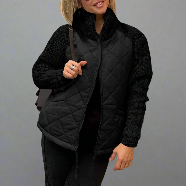 Veste matelassée femme à manches en maille pour l’été, légère et décontractée