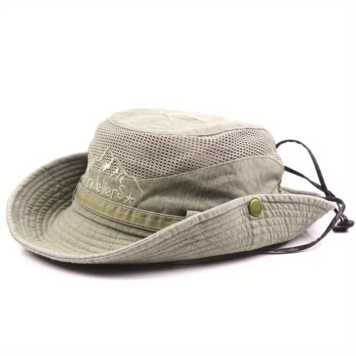 Chapeau de soleil en coton à large bord, cordon réglable, été 2026