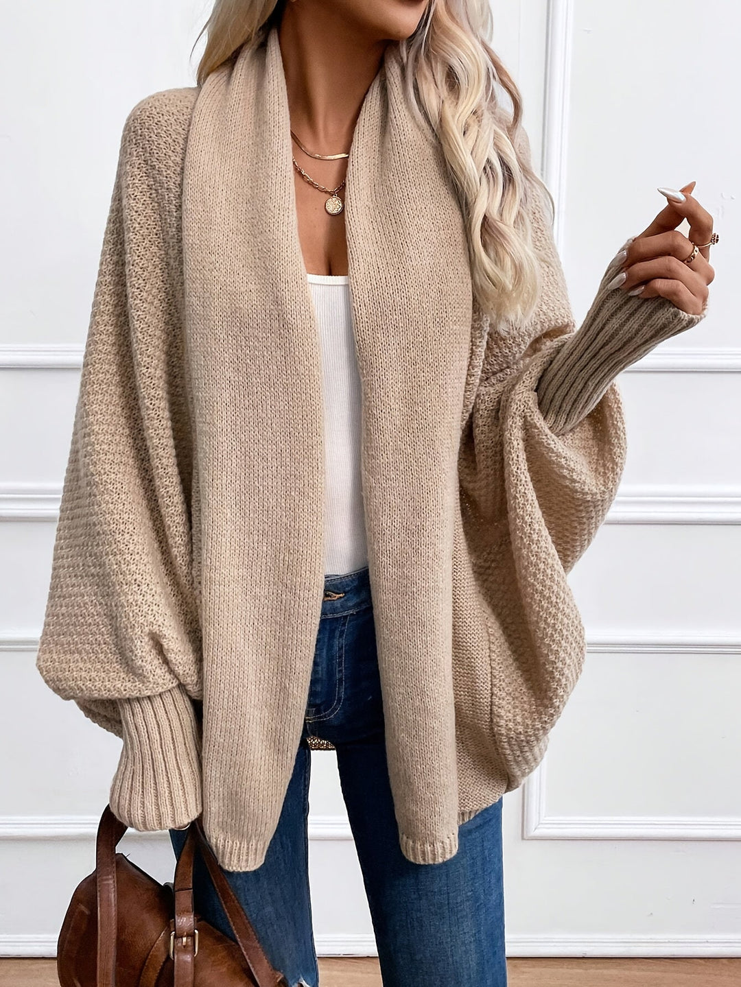 Cardigan en cachemire pour femme à manches longues avec coupe confortable pour l'hiver
