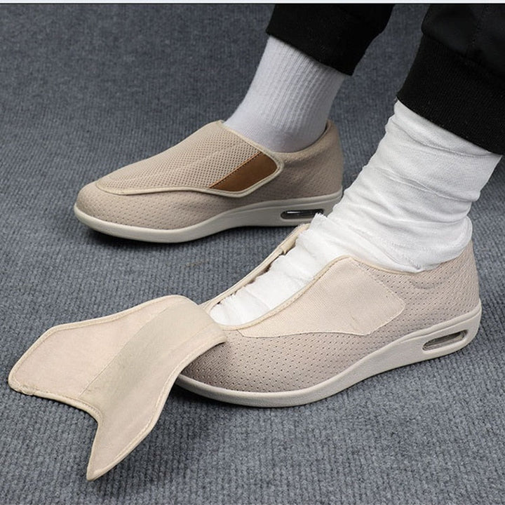 Chaussures larges en mesh respirant pour l'été, réglables, avec semelles en mousse à mémoire de forme