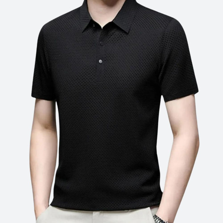 Deluxe men's polo - Anton with a perfect fit