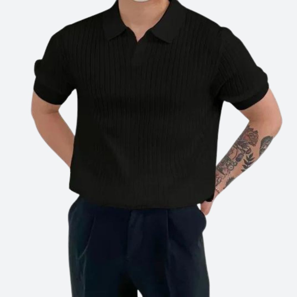 Polo estilizado de algodón acanalado - Asgard