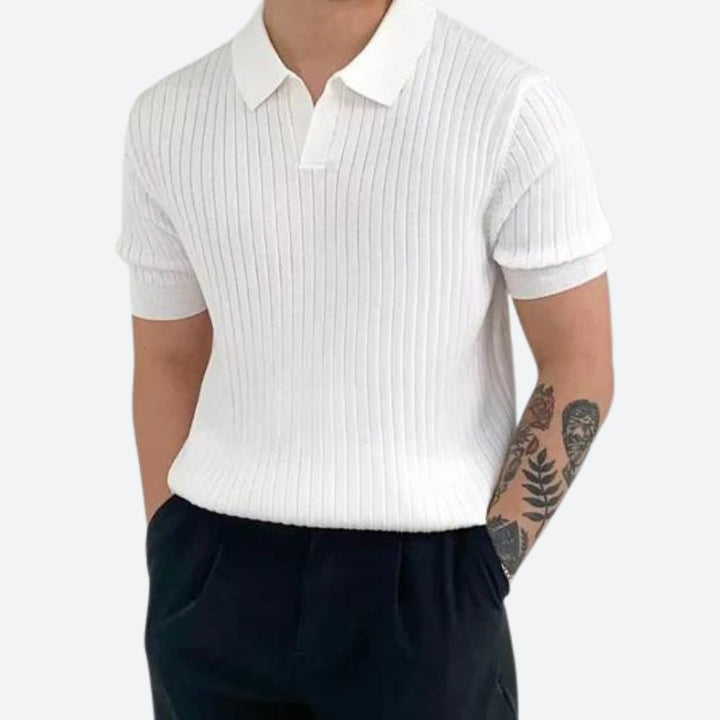 Polo estilizado de algodón acanalado - Asgard