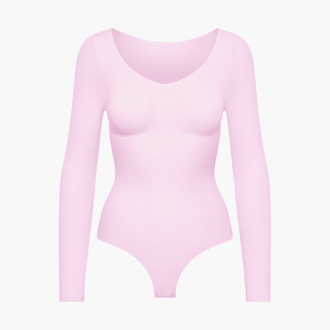 Body gainant en coton à manches longues sans coutures pour femme pour l'automne et l'hiver