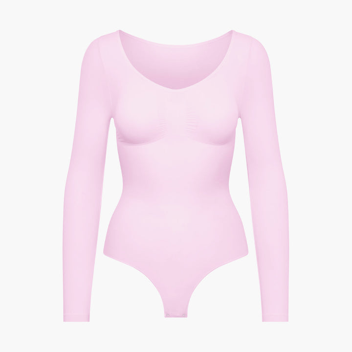 Body gainant en coton à manches longues sans coutures pour femme pour l'automne et l'hiver