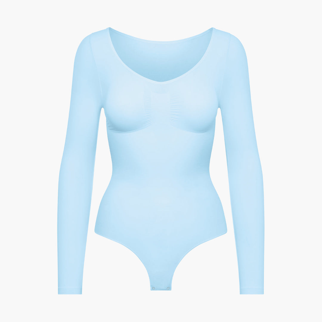 Body gainant en coton à manches longues sans coutures pour femme pour l'automne et l'hiver