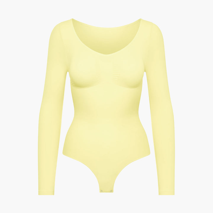 Body gainant en coton à manches longues sans coutures pour femme pour l'automne et l'hiver