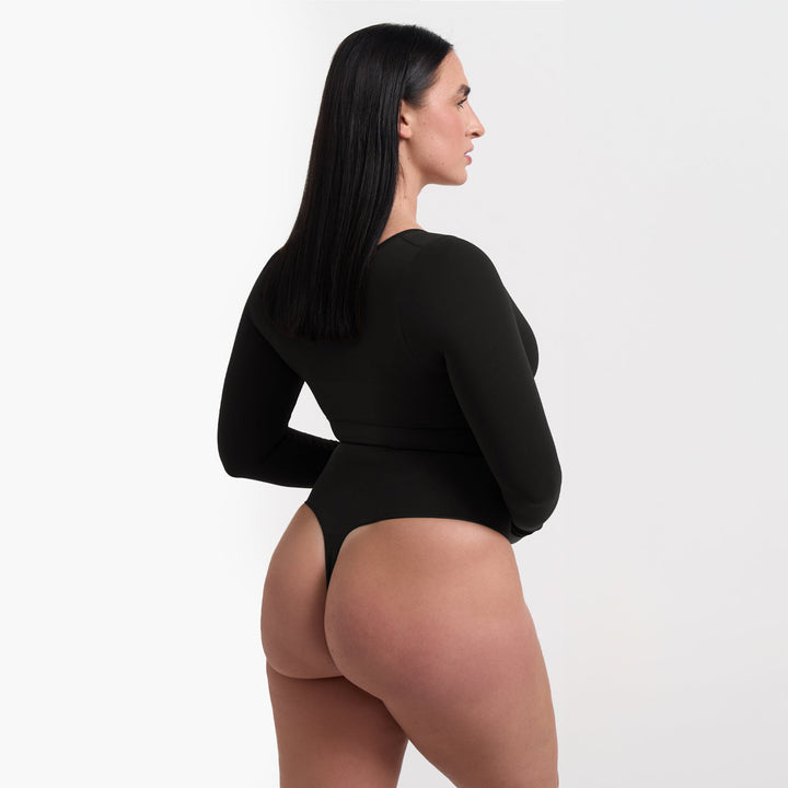 Body gainant en coton à manches longues sans coutures pour femme pour l'automne et l'hiver