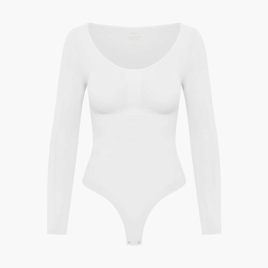 Body gainant en coton à manches longues sans coutures pour femme pour l'automne et l'hiver