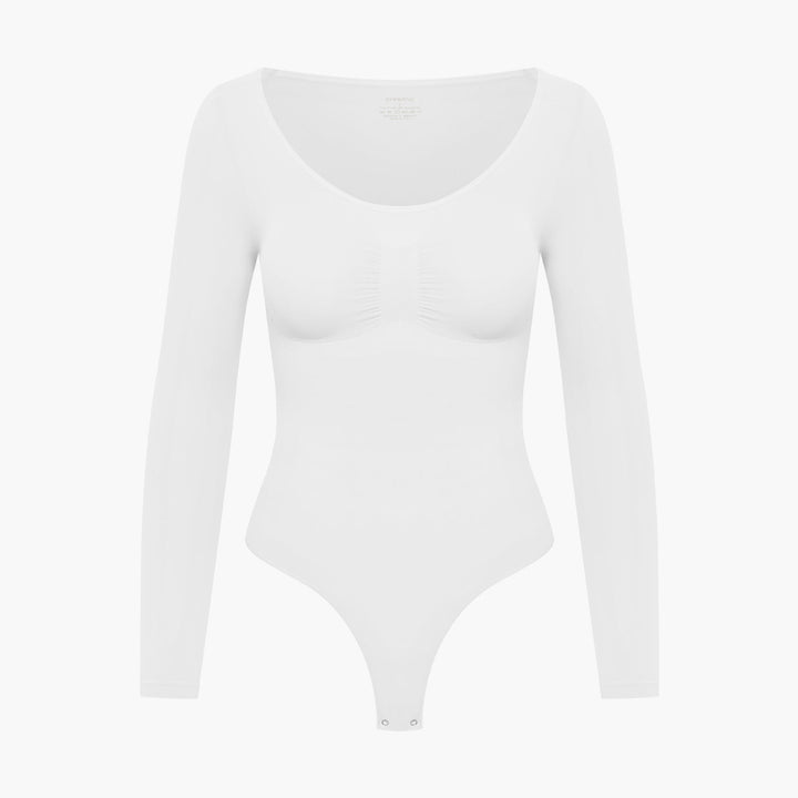 Body gainant en coton à manches longues sans coutures pour femme pour l'automne et l'hiver
