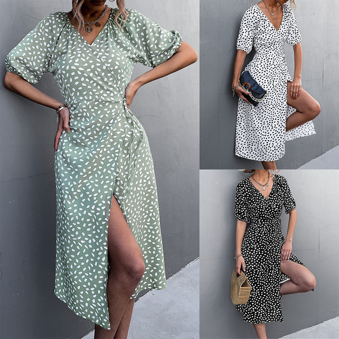 ALKMINI - Elegancka sukienka midi na modny look