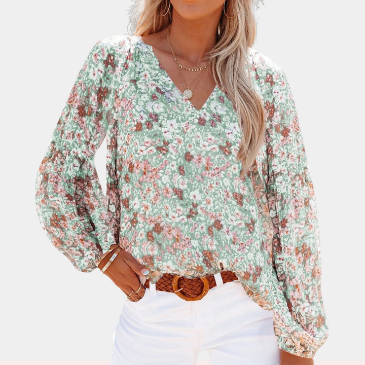 Amya - Elegant Long-Sleeve Blouse for Women