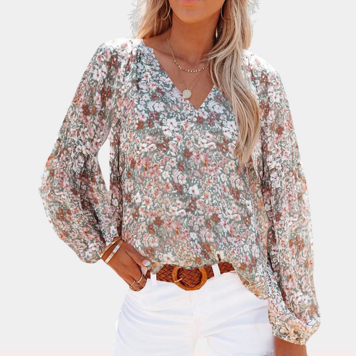 Amya - Elegant Long-Sleeve Blouse for Women