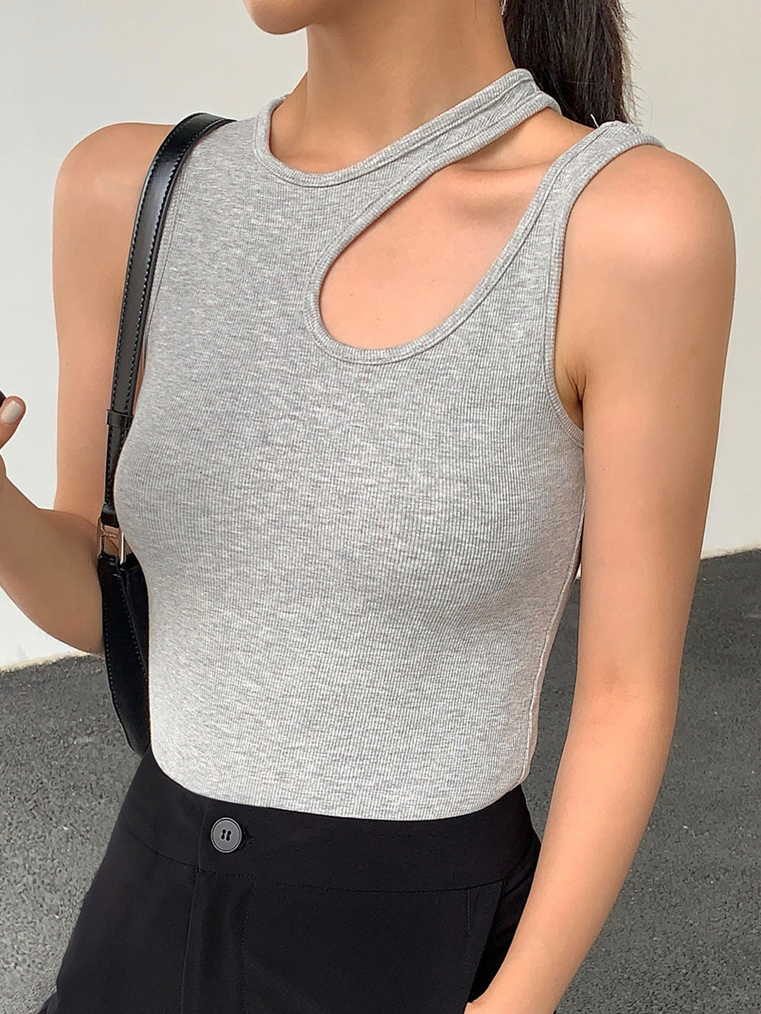 Rita - Top sin mangas con cortes a la moda para damas