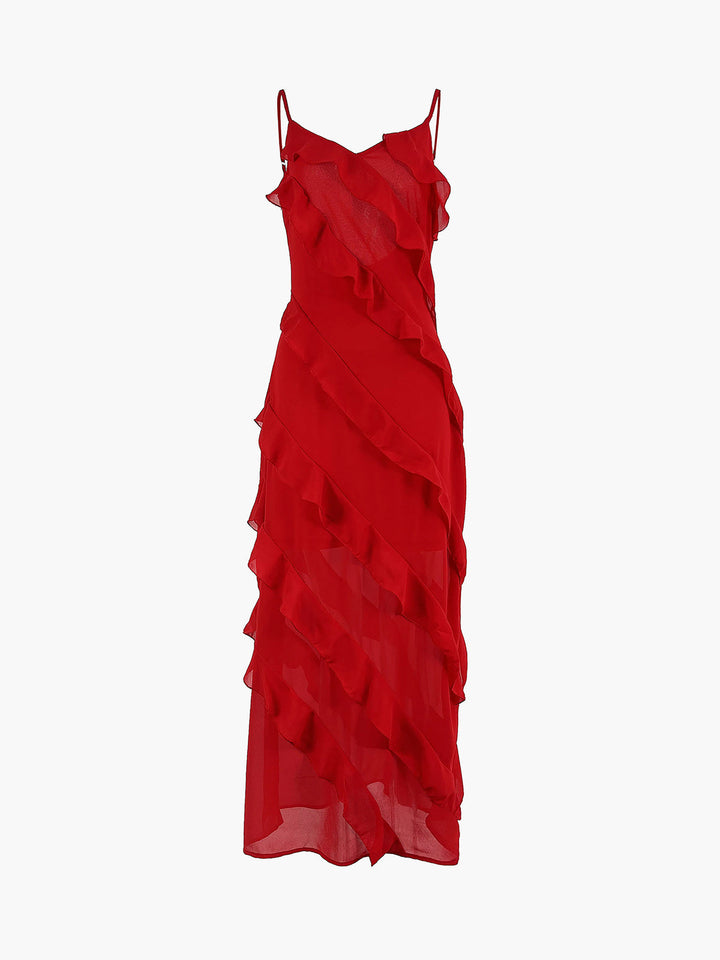 Céline™ - Elegant Cotton Dress with Ruffles