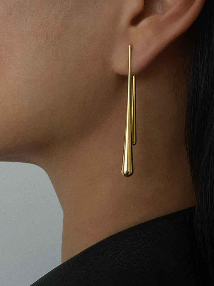 Boucles d’oreilles pendantes pour femme en forme de goutte, en acier chirurgical, automnales
