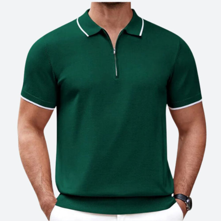 Polo con zip elegante da uomo - Bass