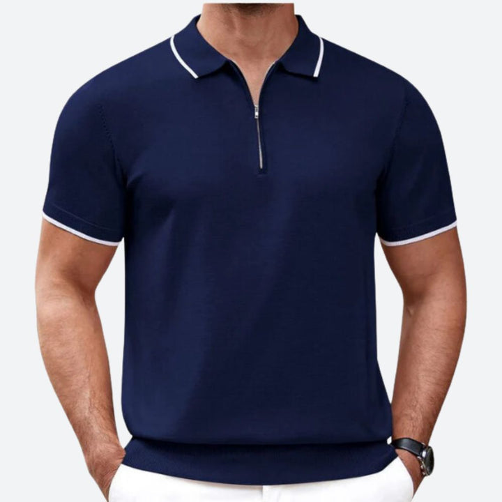 Polo con zip elegante da uomo - Bass