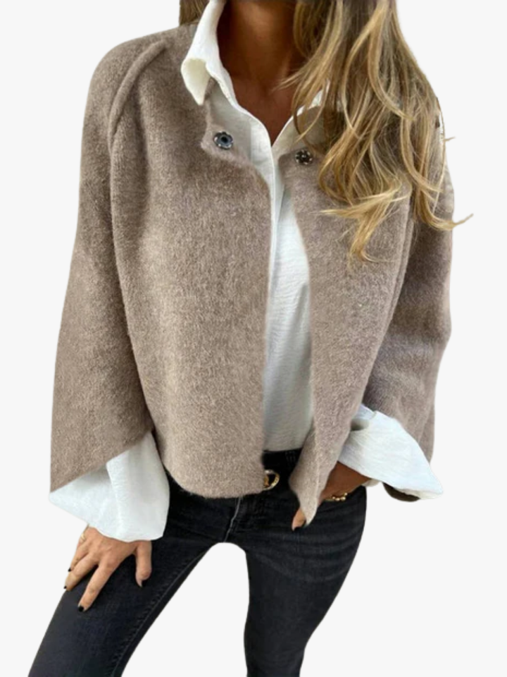 Blazer femme vintage en maille pour l'automne, à porter au quotidien