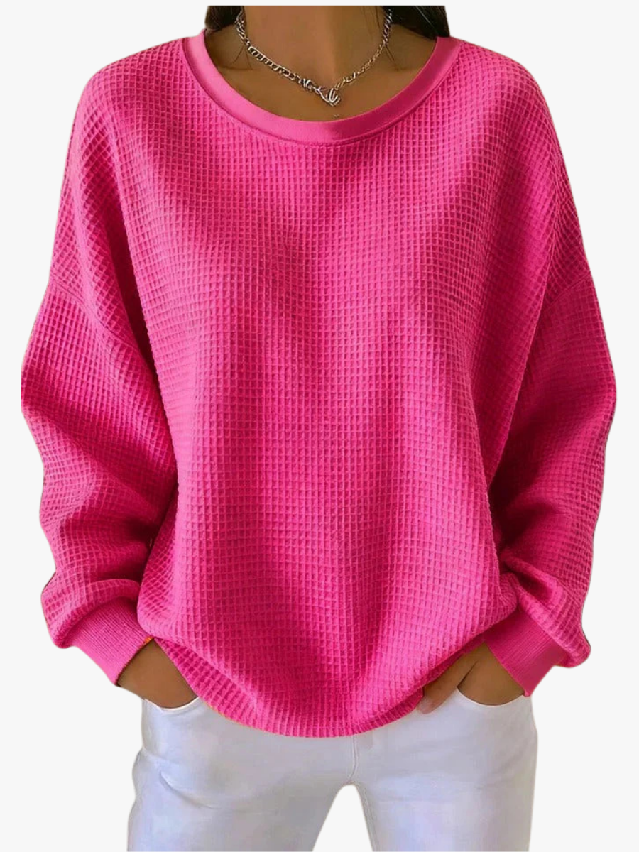 Pull femme oversize en maille pour l'automne, coupe ample pour les jours plus frais