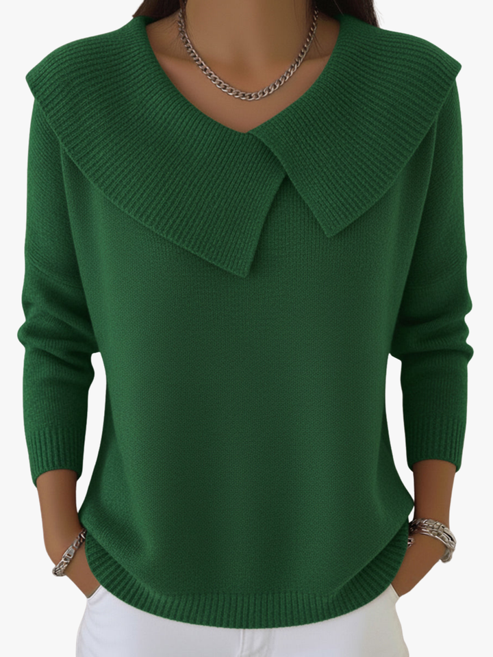Pull femme en maille à col rond pour l'automne, pour des tenues quotidiennes