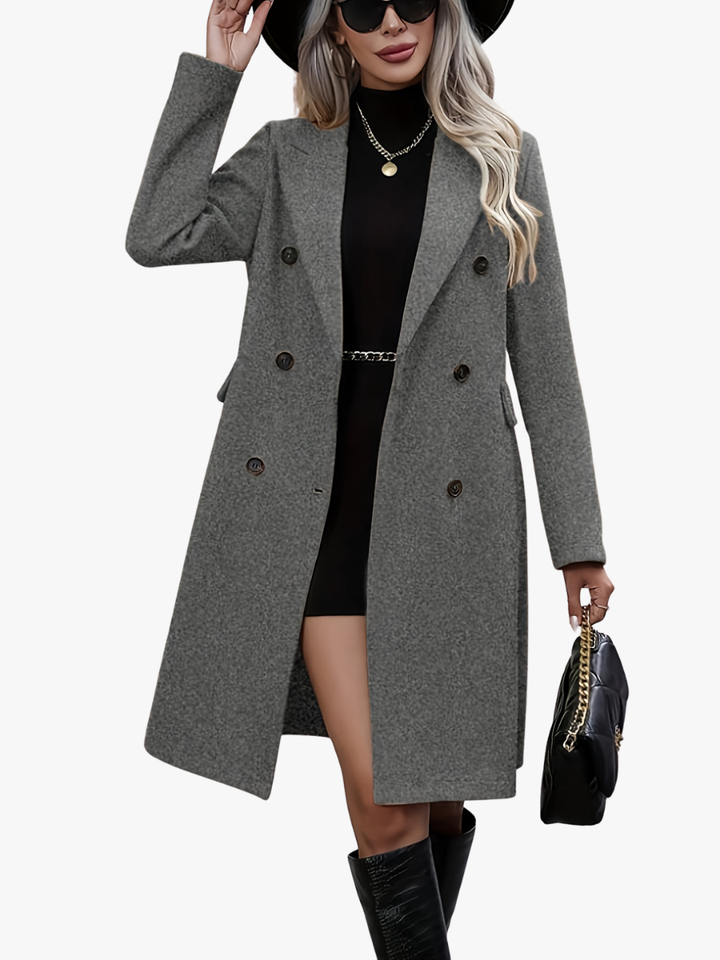 Trench-coat féminin en polyester pour l'automne, manteau élégant de transition pour les tenues quotidiennes