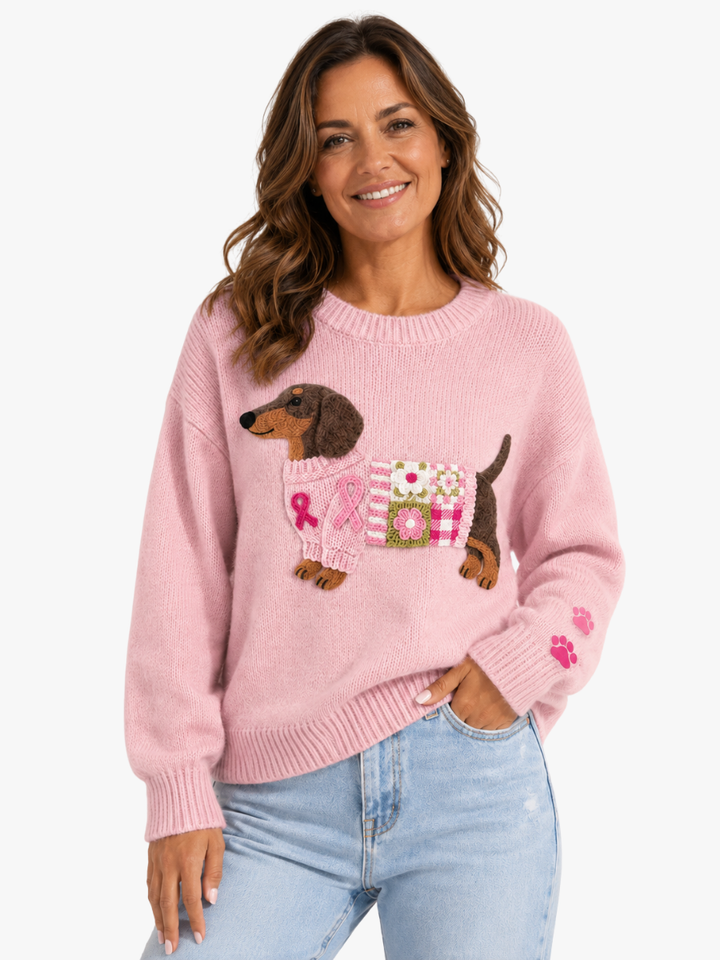 Pull femme en maille à motif nordique pour l'automne et l'hiver