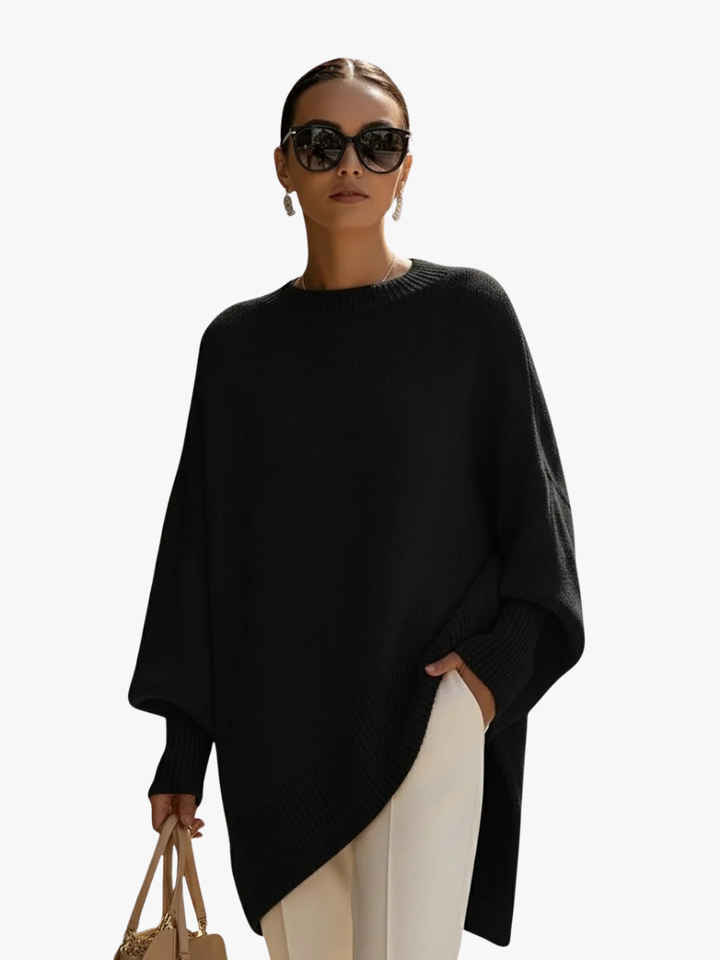 Pull-over pour femme oversize en maille à côtes pour l'automne, coupe ample