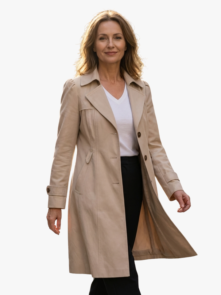 Manteau pour femme en mélange de laine pour l'automne et l'hiver