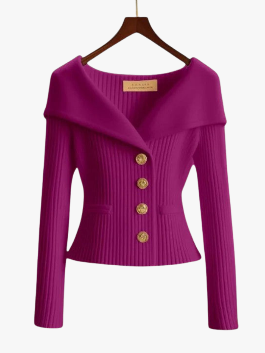Gilet ajusté pour femme à col large pour l'automne, pour des tenues élégantes