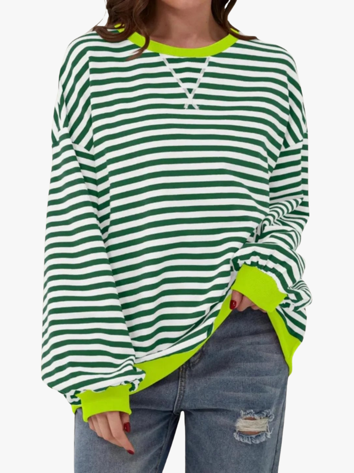 Pull femme oversize en maille pour l'automne, coupe ample et casual au quotidien