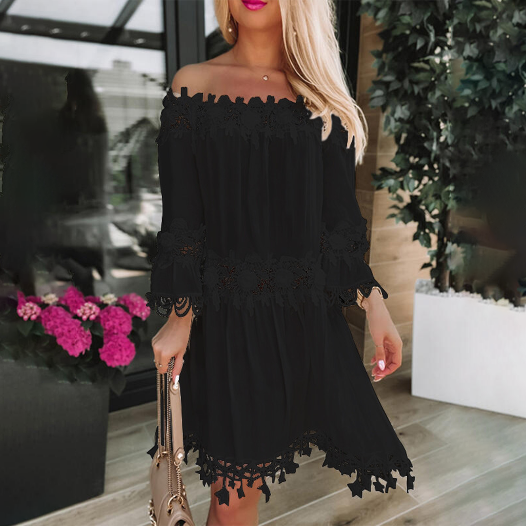 DOROTA - Elegancka sukienka z dekoltem na wyrafinowany wygląd