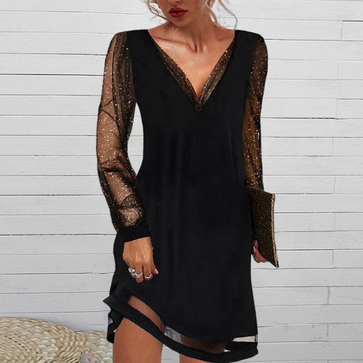 ATHENA - Robe chic à col en V pour un look sophistiqué