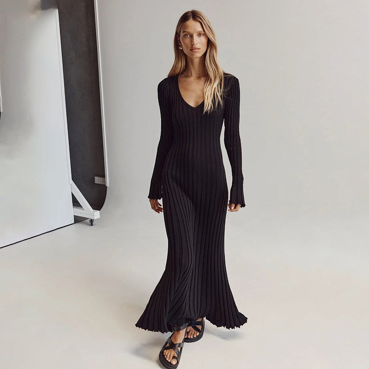 ABIGAIL - Abito lungo elegante in maglia