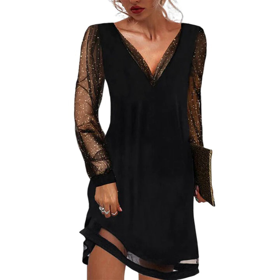ATHENA - Robe chic à col en V pour un look sophistiqué
