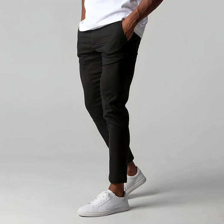 Pantaloni chino bărbătești din bumbac elastic, cu croială slim, pentru toamnă