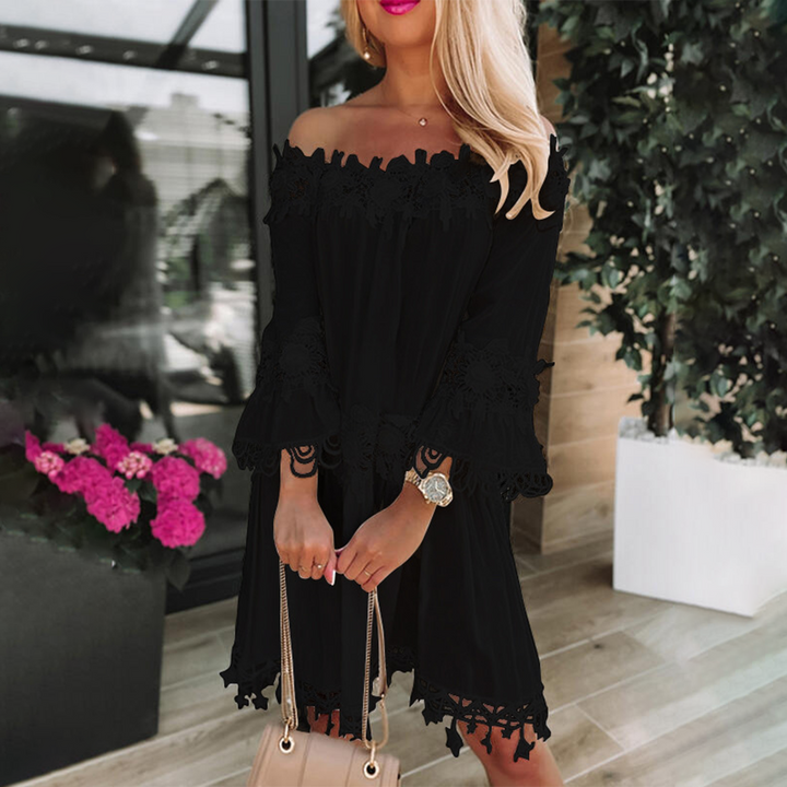 DOROTA - Elegancka sukienka z dekoltem na wyrafinowany wygląd