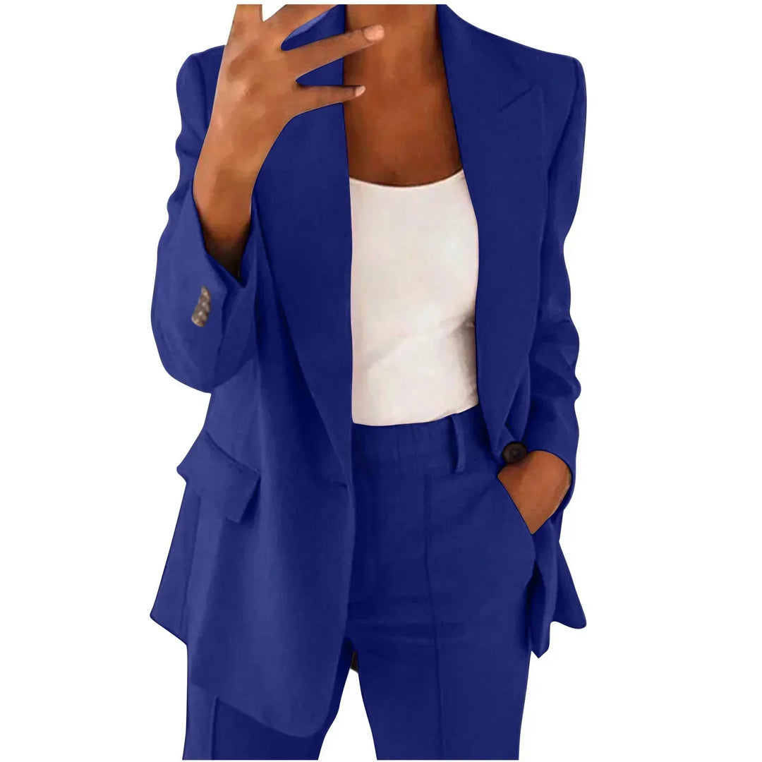 Ensemble tailleur femme, veste et pantalon en viscose, collection automne
