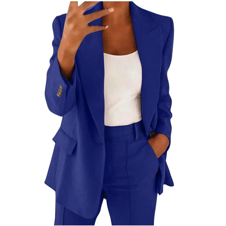 Ensemble tailleur femme, veste et pantalon en viscose, collection automne