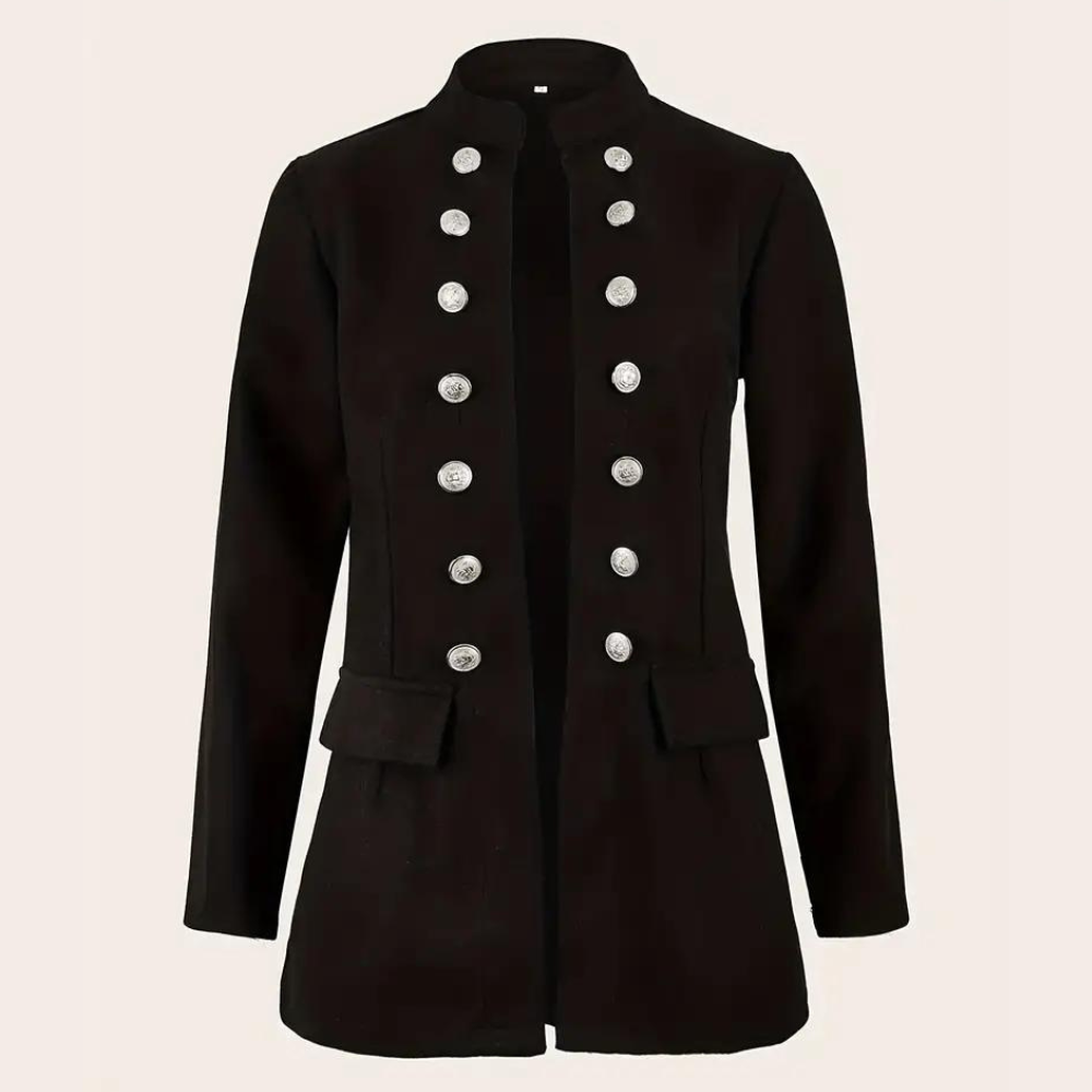 Elegant women's blazer with convenient front buttons - ARJA Casual Elegance