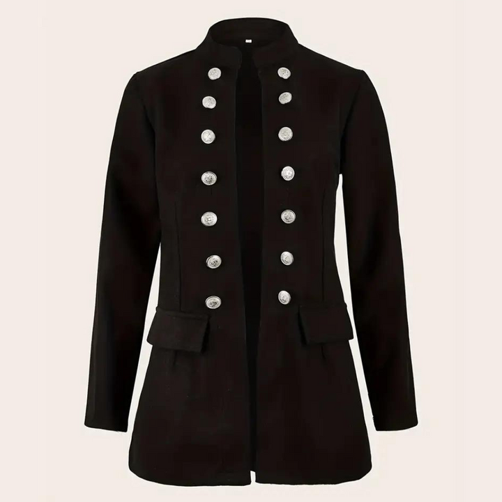 Elegant women's blazer with convenient front buttons - ARJA Casual Elegance