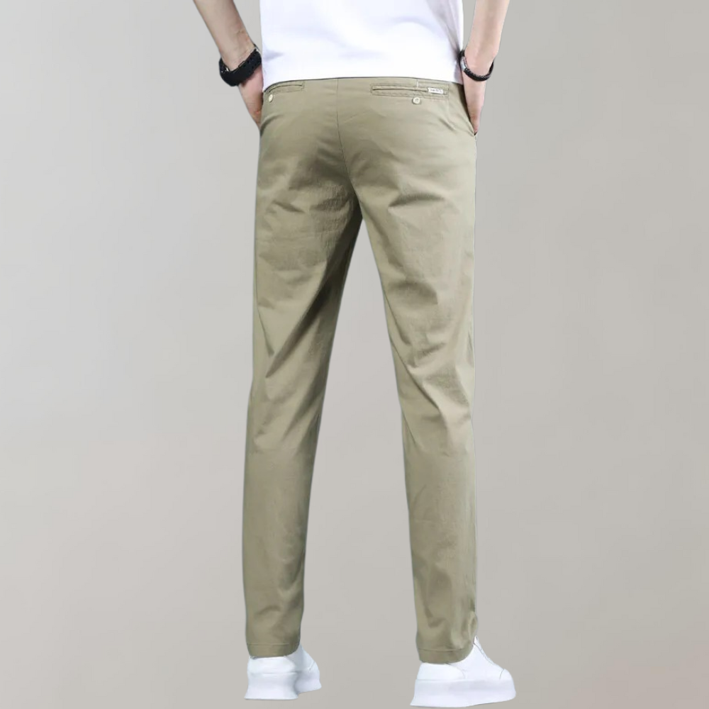Villum - Pantaloni chino elastici în talie
