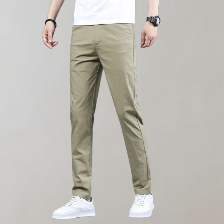 Villum - Pantaloni chino elastici în talie