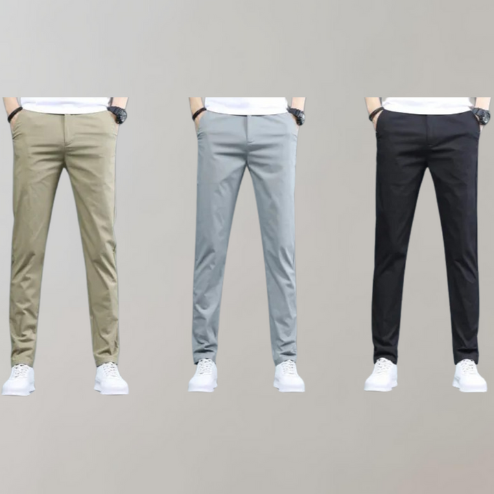 Villum - Pantaloni chino elastici în talie