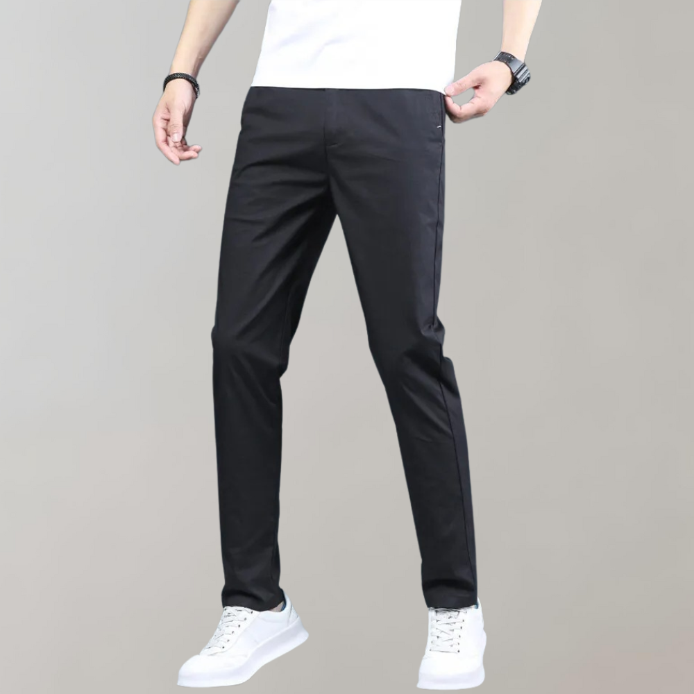 Villum - Pantaloni chino elastici în talie
