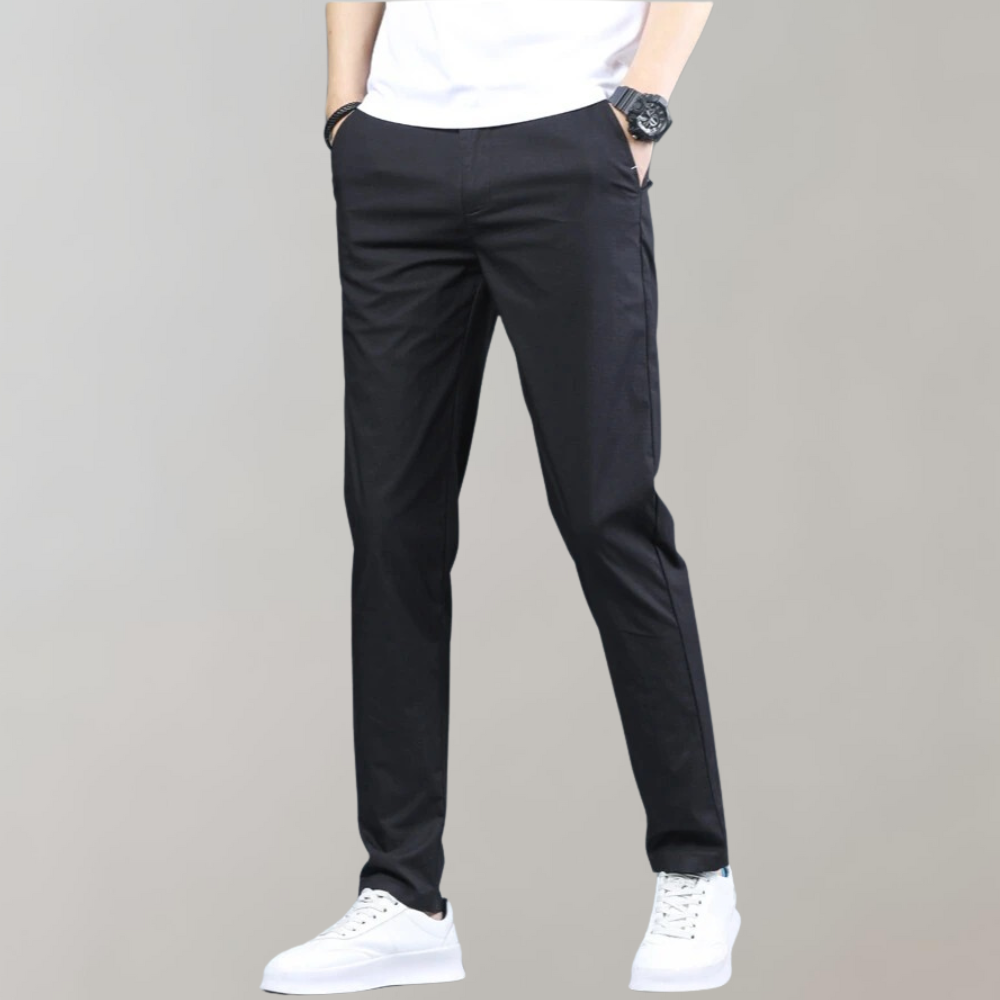 Villum - Pantaloni chino elastici în talie