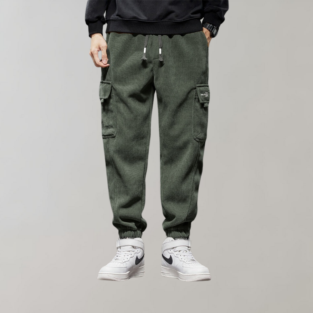Osvald - Pantalon cargo décontracté en velours côtelé pour l'homme moderne
