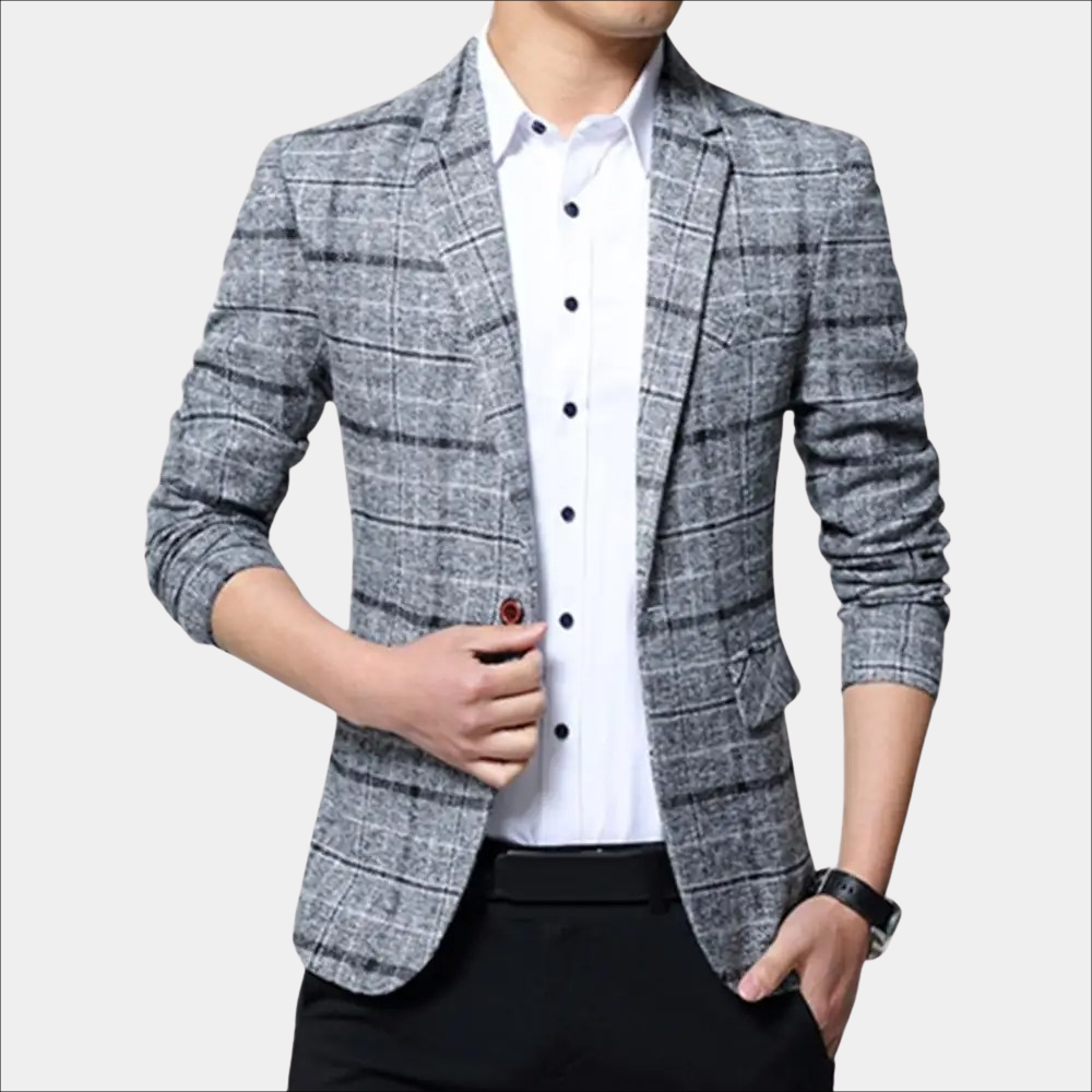 Balder - Blazer casual a cuadros para hombre